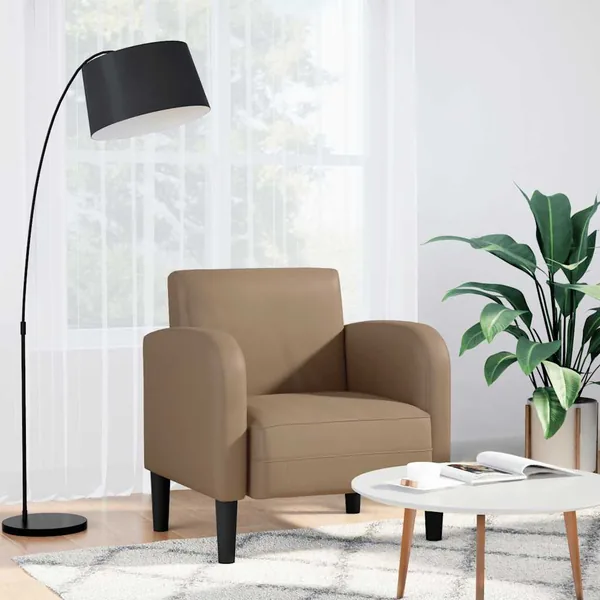 Chaise de canapé avec accoudoirs cappuccino noir 54 cm
