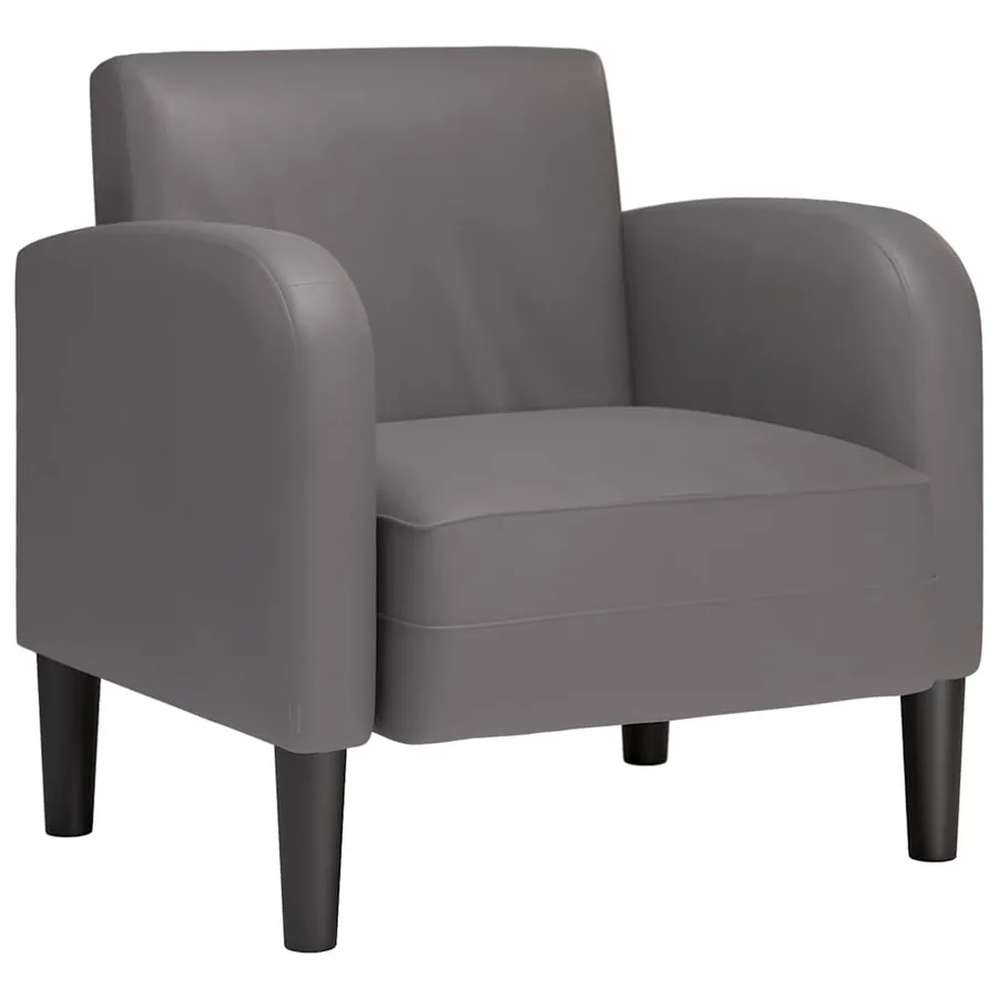 Chaise de canapé avec accoudoirs gris 54 cm similicuir - 2