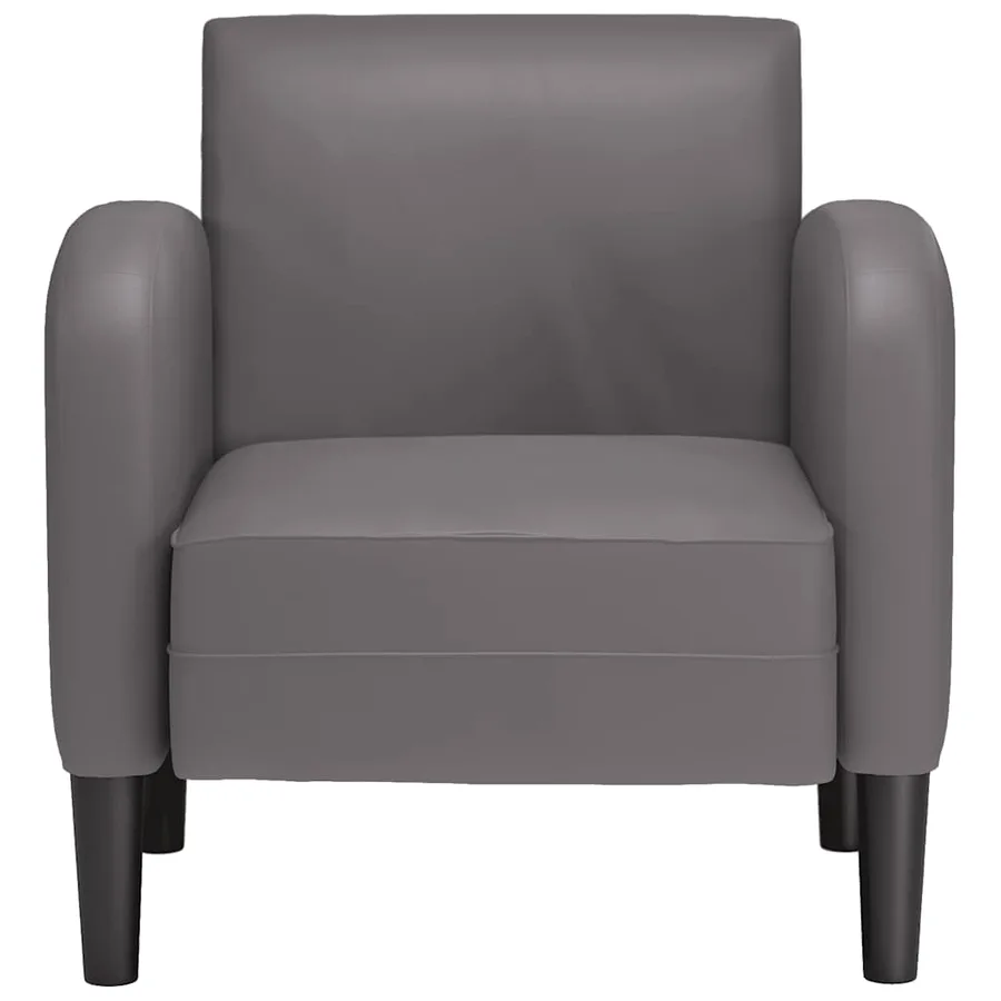 Chaise de canapé avec accoudoirs gris 54 cm similicuir - 3