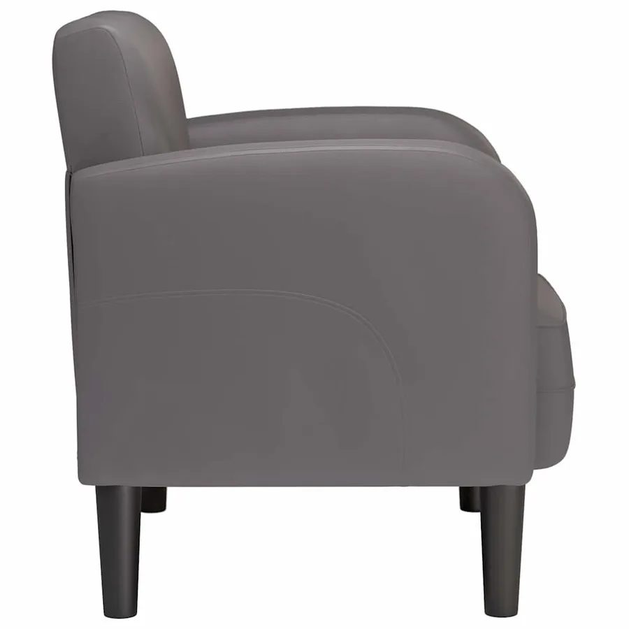 Chaise de canapé avec accoudoirs gris 54 cm similicuir - 4