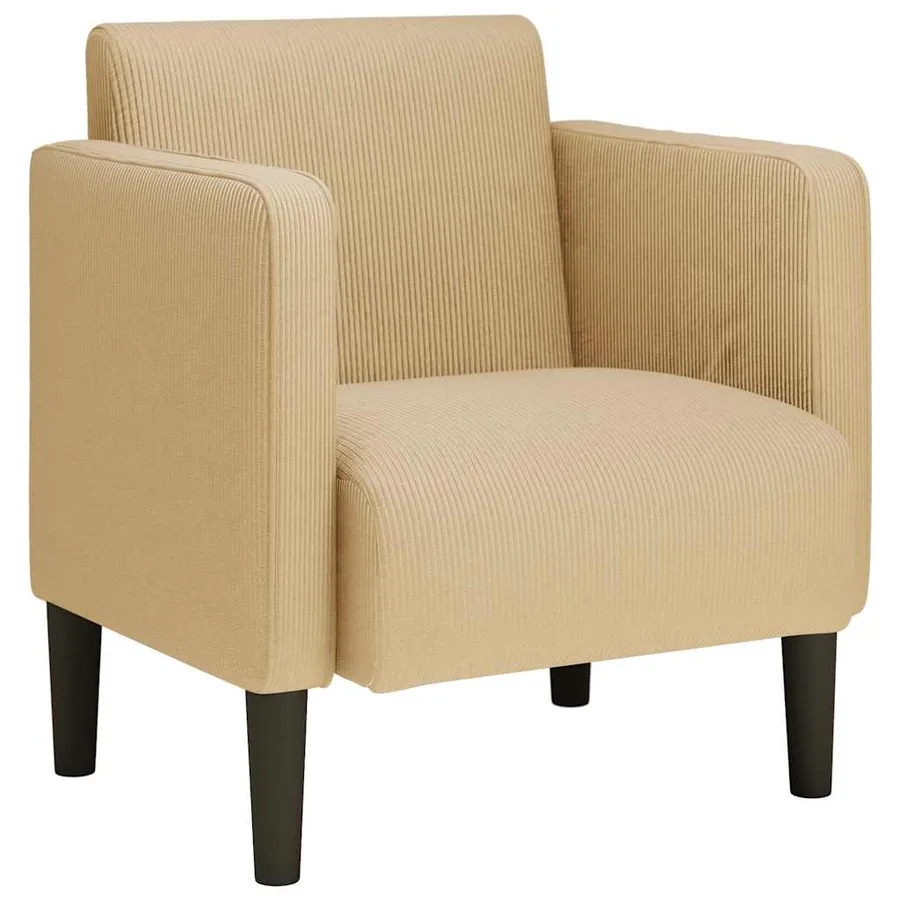 Canapé-chaise accoudoirs gris-vert 54 cm tissu velours côtelé - 2