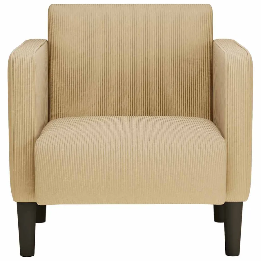 Canapé-chaise accoudoirs gris-vert 54 cm tissu velours côtelé - 3