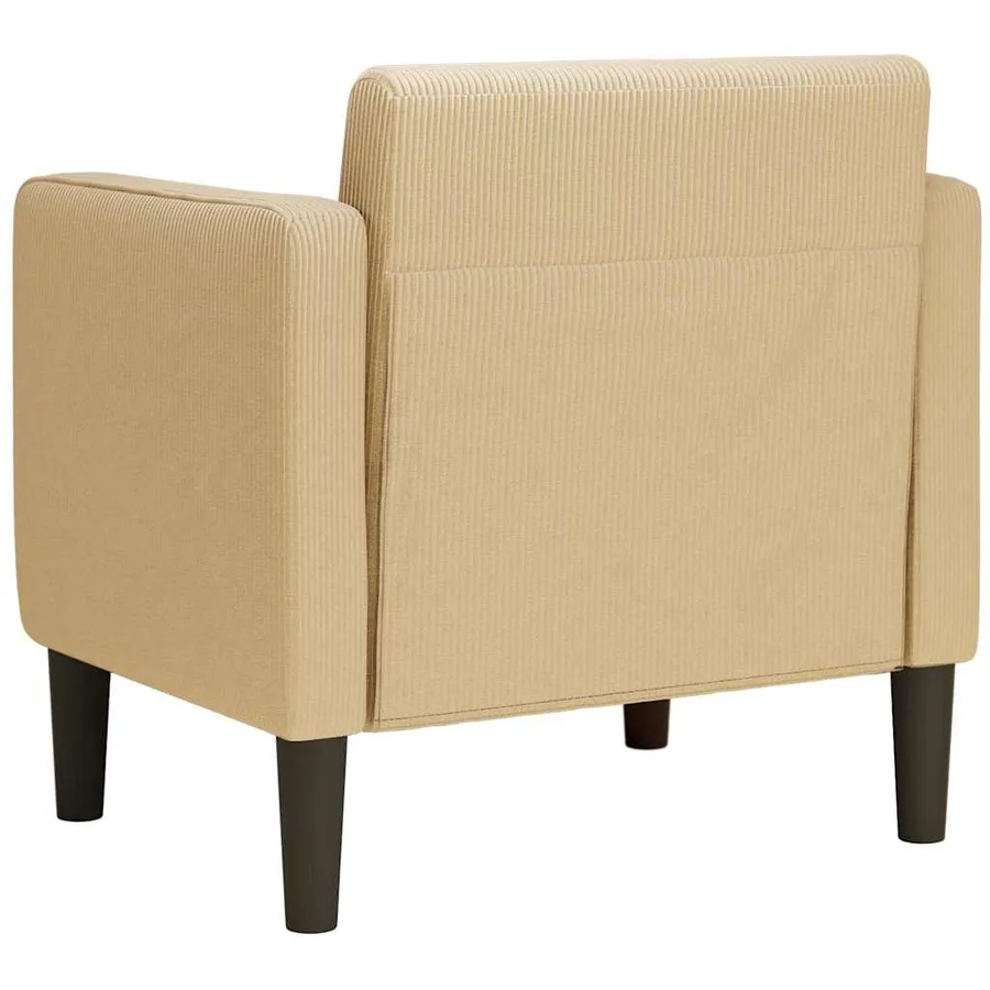 Canapé-chaise accoudoirs gris-vert 54 cm tissu velours côtelé - 5