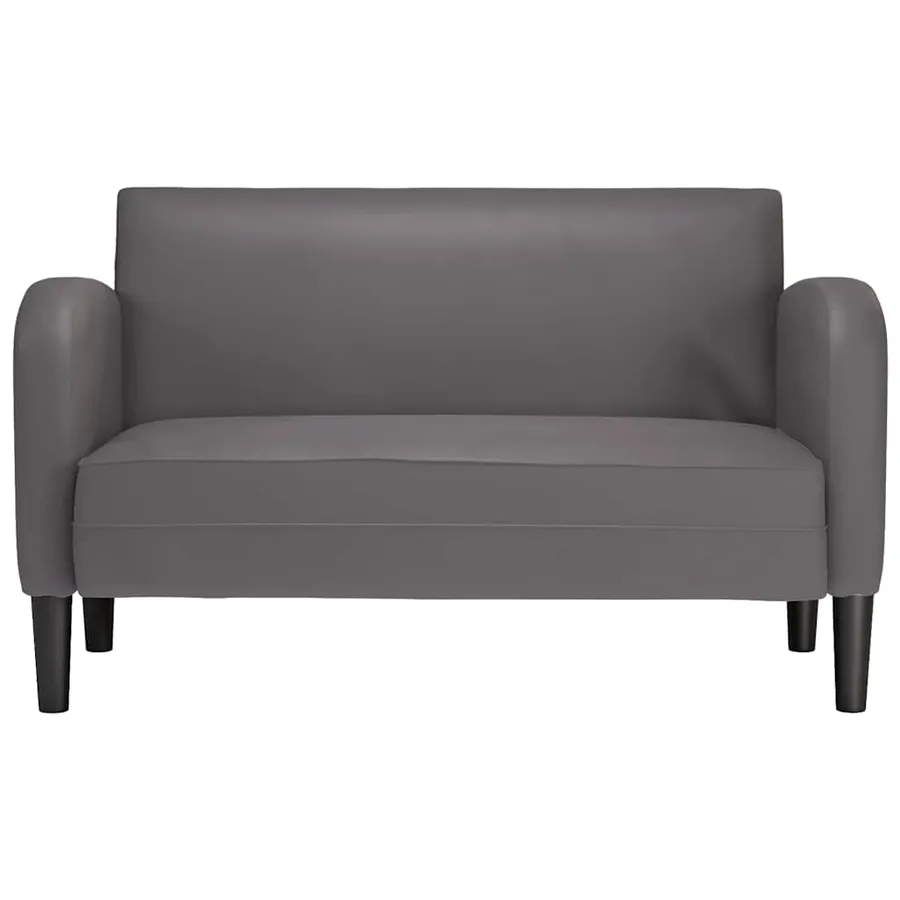 Canapé causeuse gris 110 cm similicuir - 3
