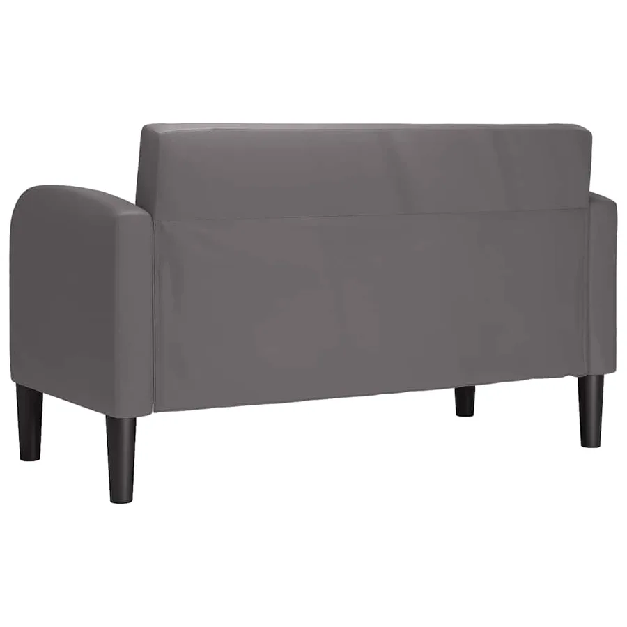 Canapé causeuse gris 110 cm similicuir - 5