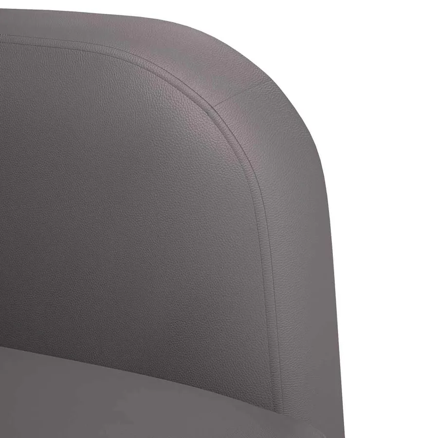 Canapé causeuse gris 110 cm similicuir - 6