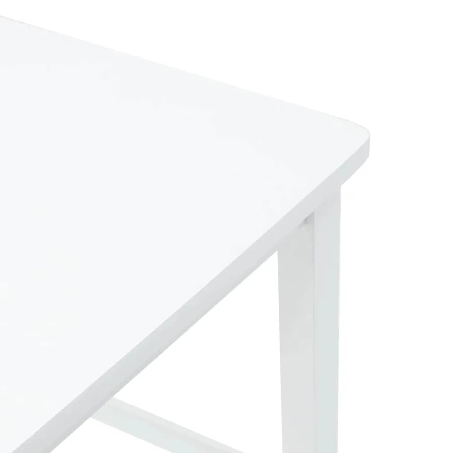Tabourets de bar 2 pcs blanc bois massif d'hévéa - 8