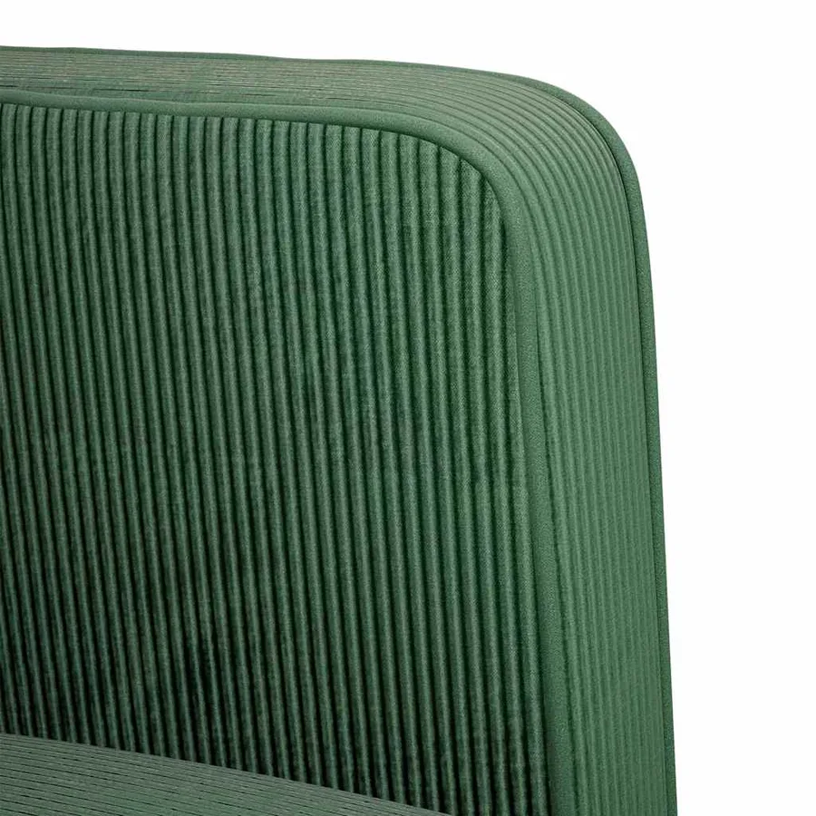 Canapé causeuse vert foncé 109 cm tissu velours côtelé - 6