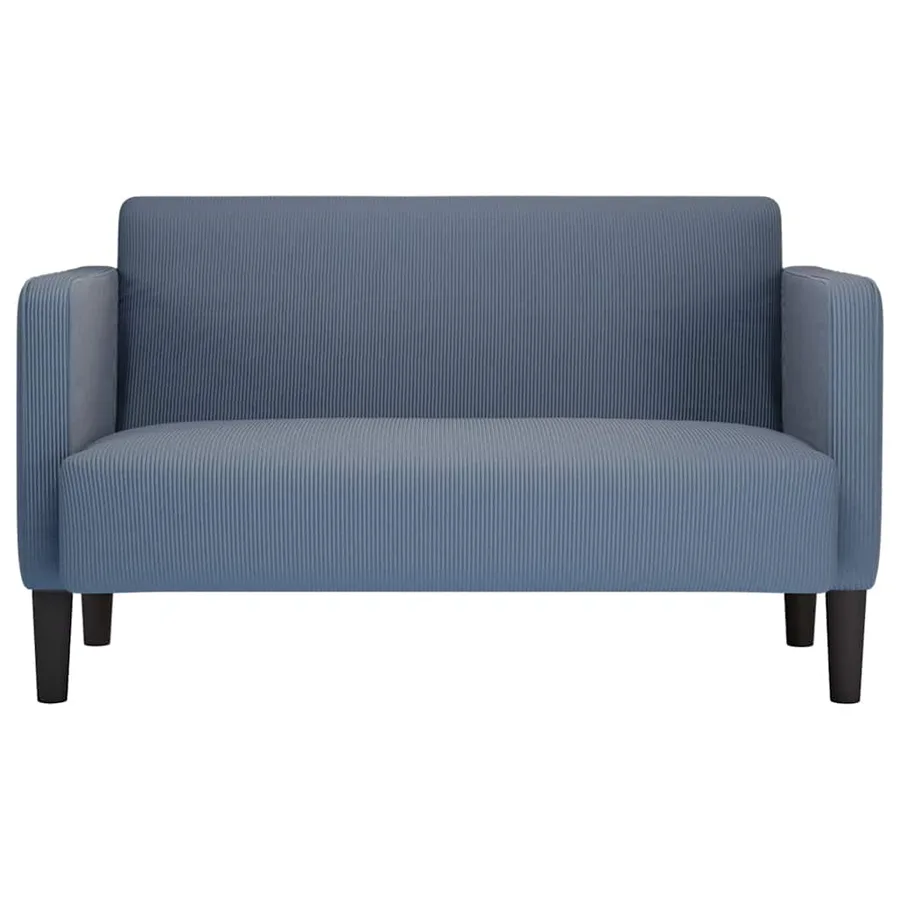 Canapé causeuse bleu 109 cm tissu velours côtelé - 3