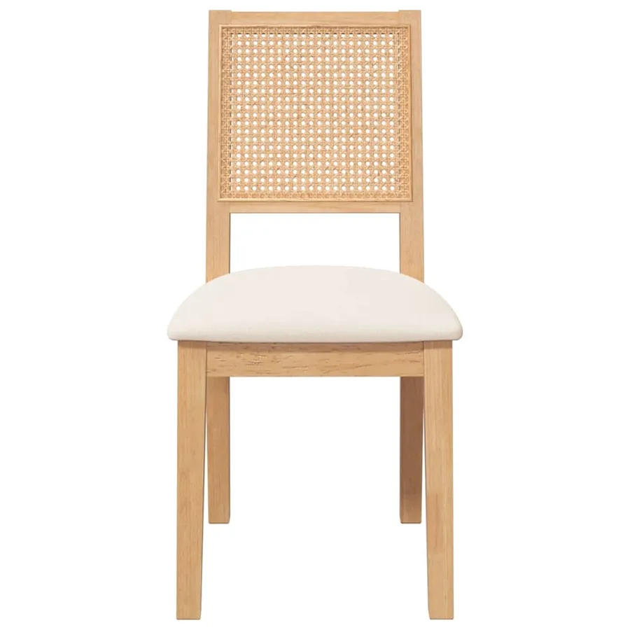 Chaises à manger coussins 2 pcs bois massif caoutchouc - 5