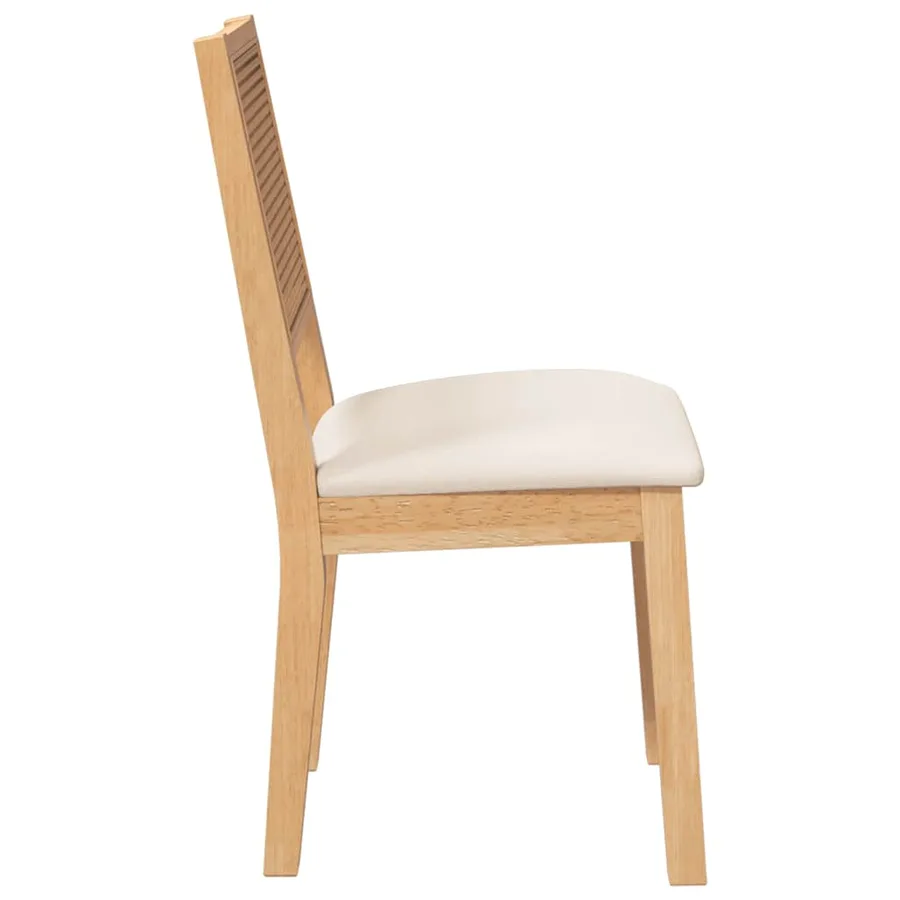 Chaises à manger coussins 2 pcs bois massif caoutchouc - 6