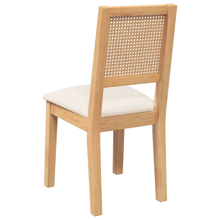 Chaises à manger coussins 2 pcs bois massif caoutchouc - 7