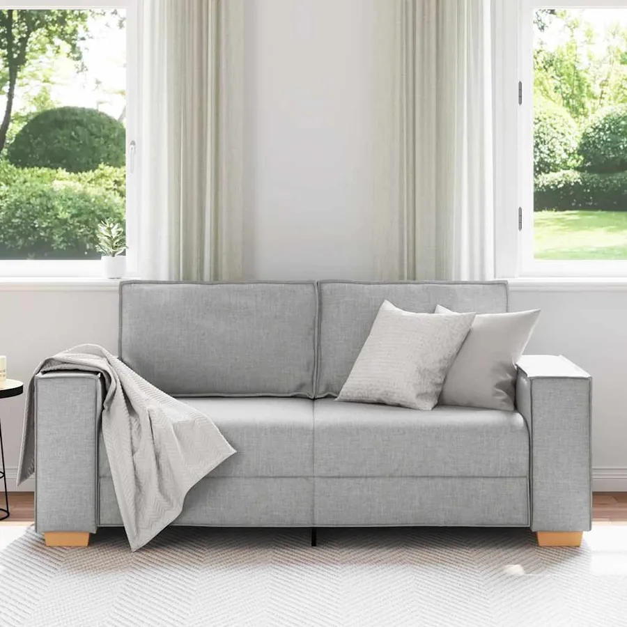 Canapé 2 places Gris nuage 180x78x84 cm Tissu - 3