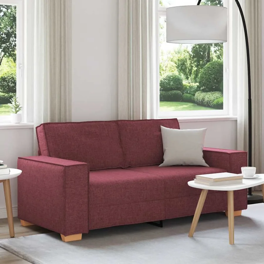 Canapé 2 places Rouge vin 180x78x84 cm Tissu