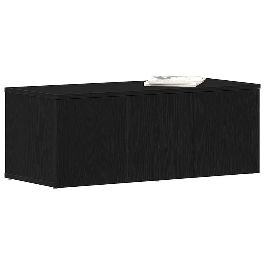 Meuble TV avec tiroir Chêne noir 80x34x30 cm Bois d'ingénierie - 3