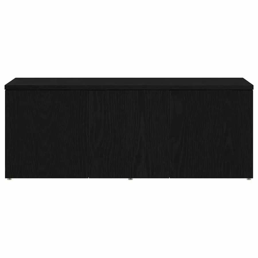 Meuble TV avec tiroir Chêne noir 80x34x30 cm Bois d'ingénierie - 7