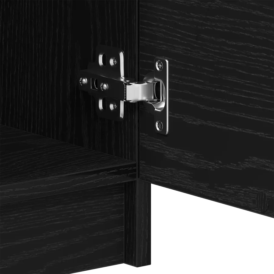Buffet 2 pcs Chêne noir 60 x 30 x 70 cm Bois d'ingénierie - 11