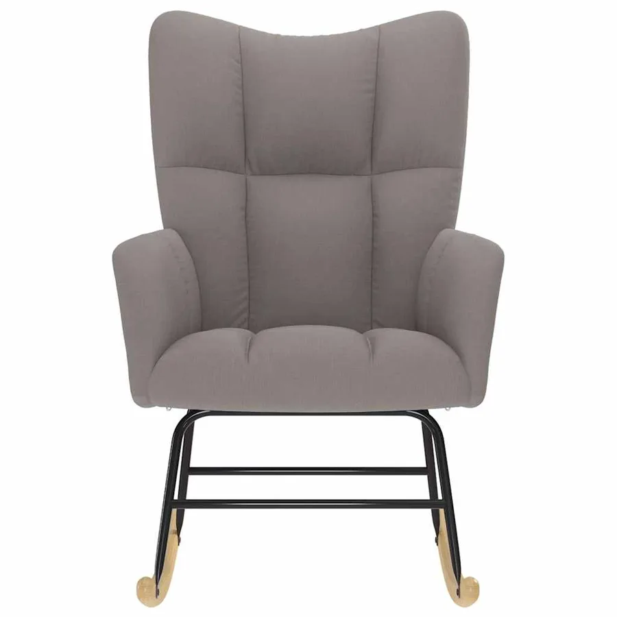 Chaise à bascule Taupe Tissu - 3