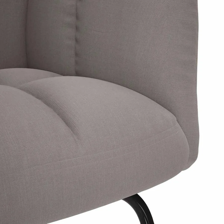 Chaise à bascule Taupe Tissu - 6