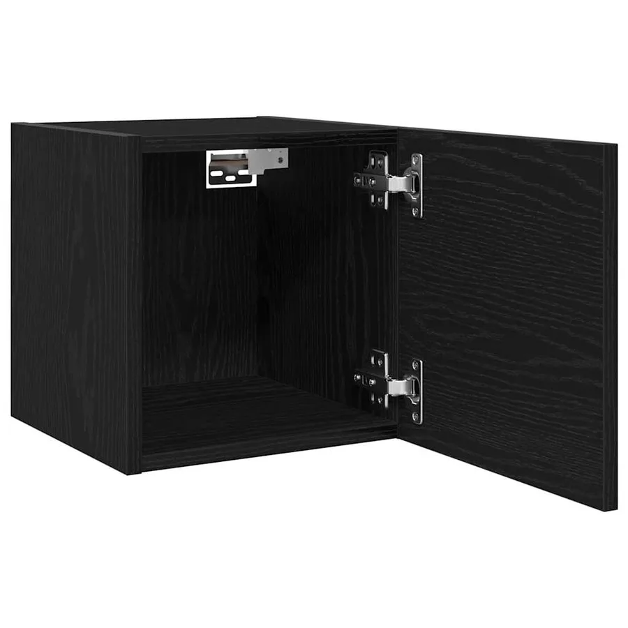 Meuble TV mural Chêne noir 30,5 x 30 x 30 cm Bois d'ingénierie - 5