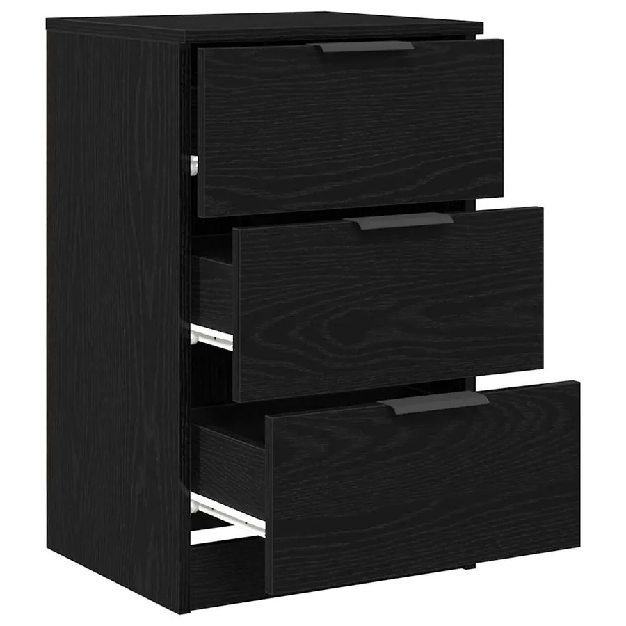 Cabinet de chevet avec tiroir 2 pcs Chêne noir 40 x 65 x 65 cm - 5