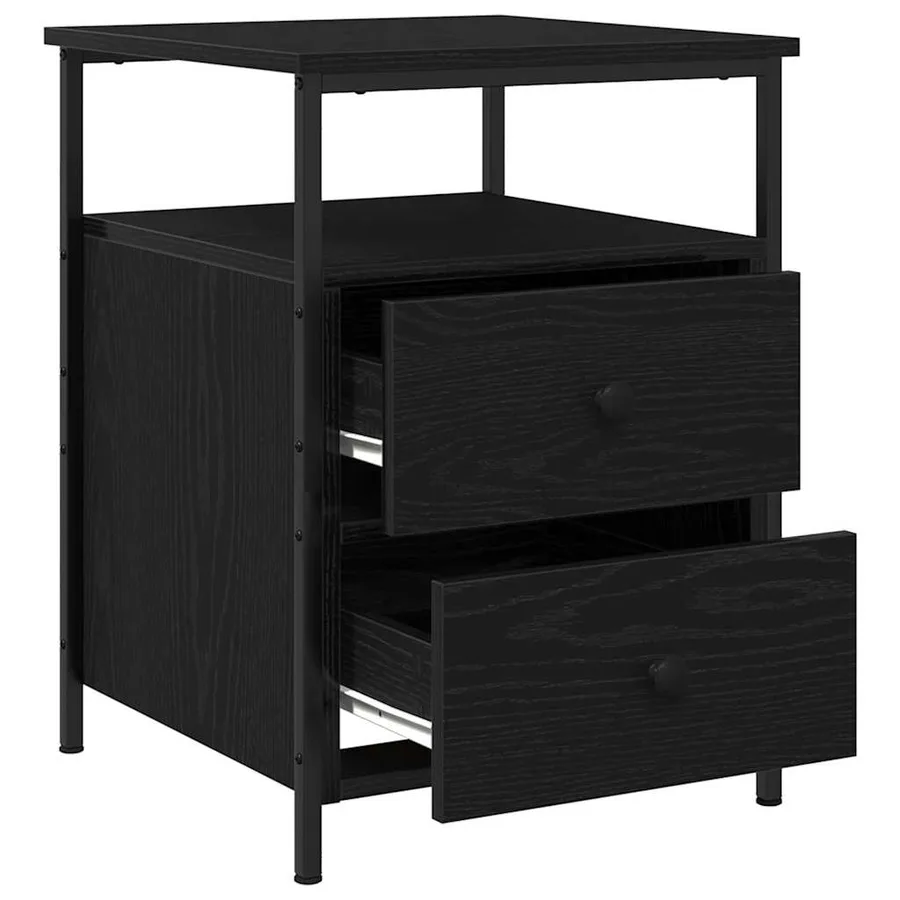 Cabinet de chevet 2 pcs Chêne noir 34 x 35,5 x 50 cm - 2