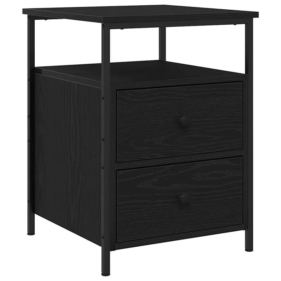 Cabinet de chevet 2 pcs Chêne noir 34 x 35,5 x 50 cm - 4