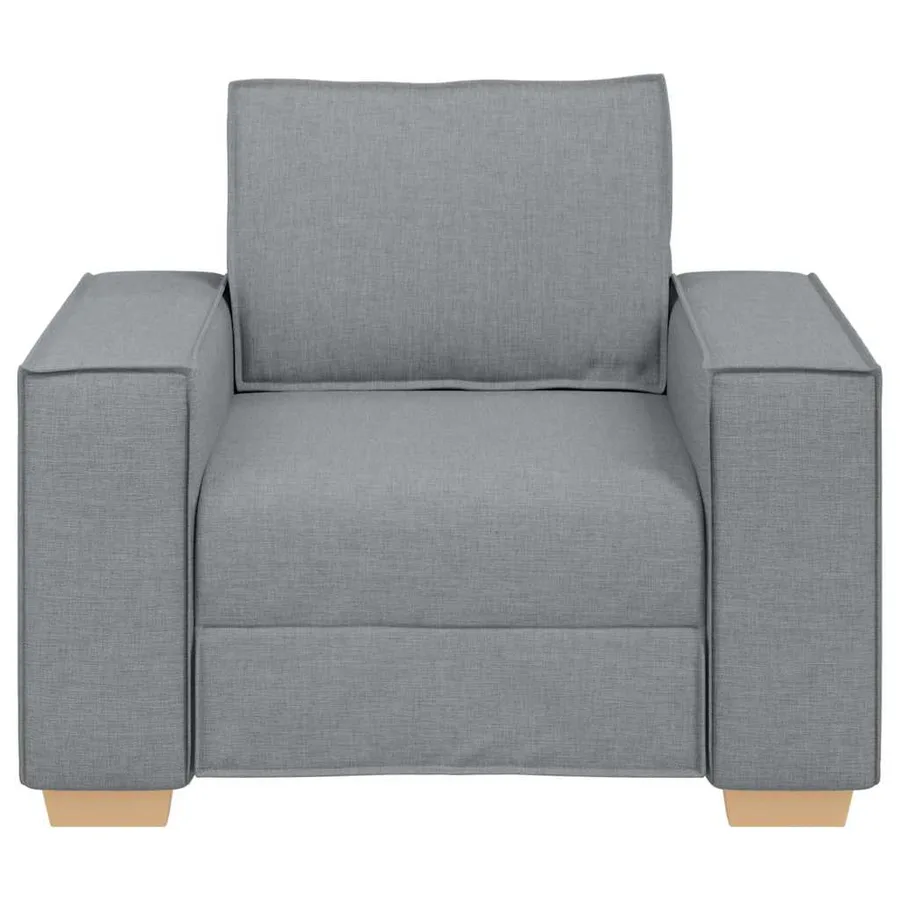 Canapé Fauteuil Gris Clair 100x78x84 cm Tissu - 4