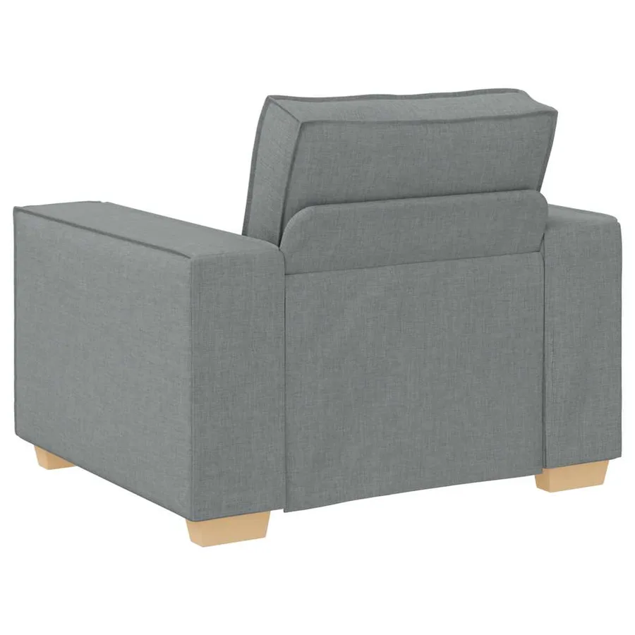 Canapé Fauteuil Gris Clair 100x78x84 cm Tissu - 5