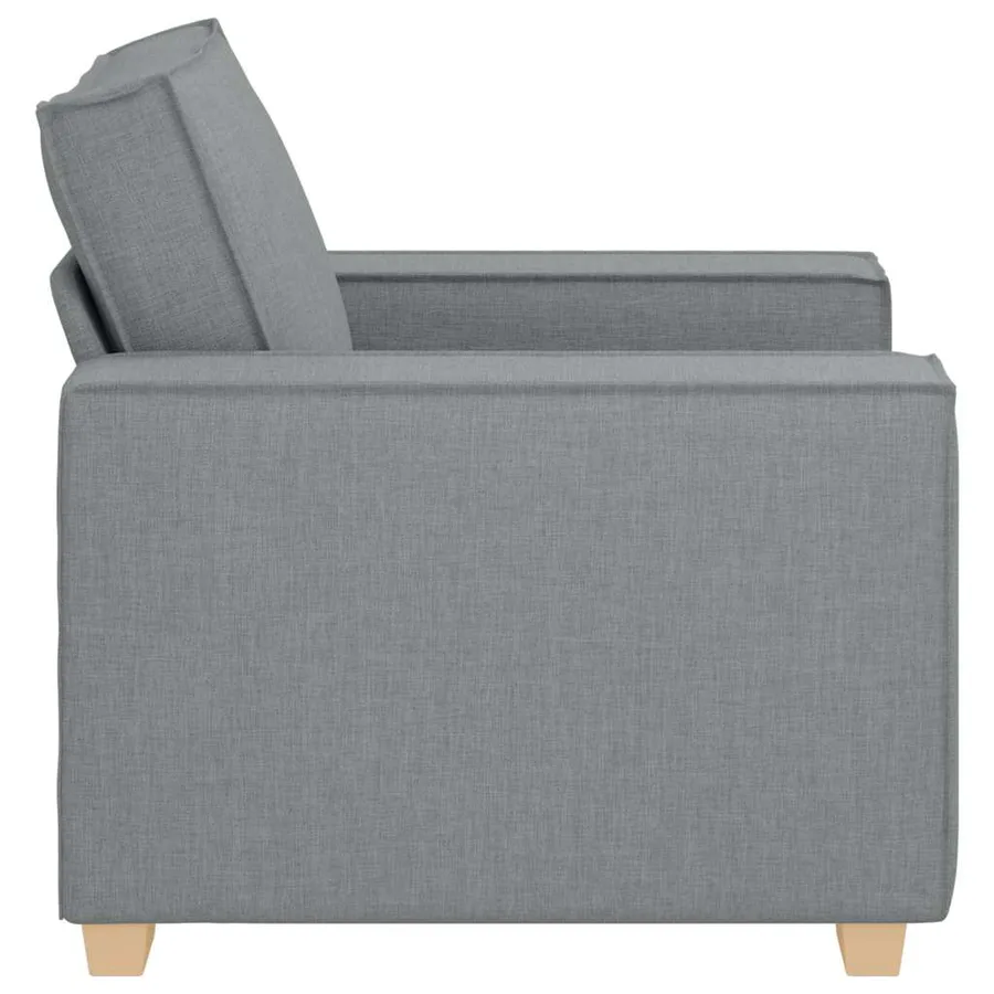 Canapé Fauteuil Gris Clair 100x78x84 cm Tissu - 6