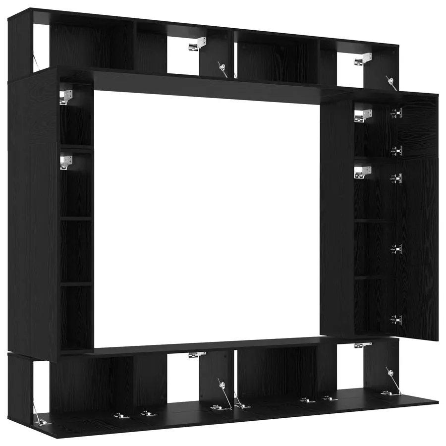 Ensemble meuble TV 8 pcs Chêne noir Bois d'ingénierie - 6