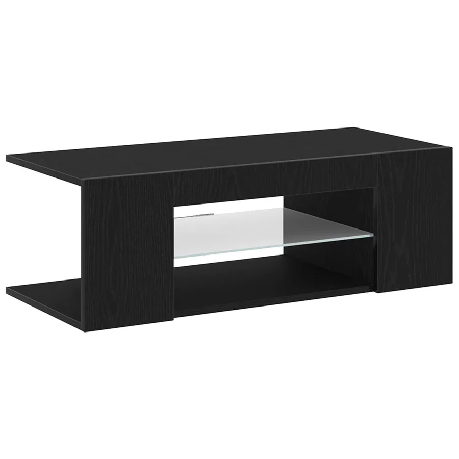 Meuble TV Chêne noir 90 x 39 x 30 cm Bois d'ingénierie - 6