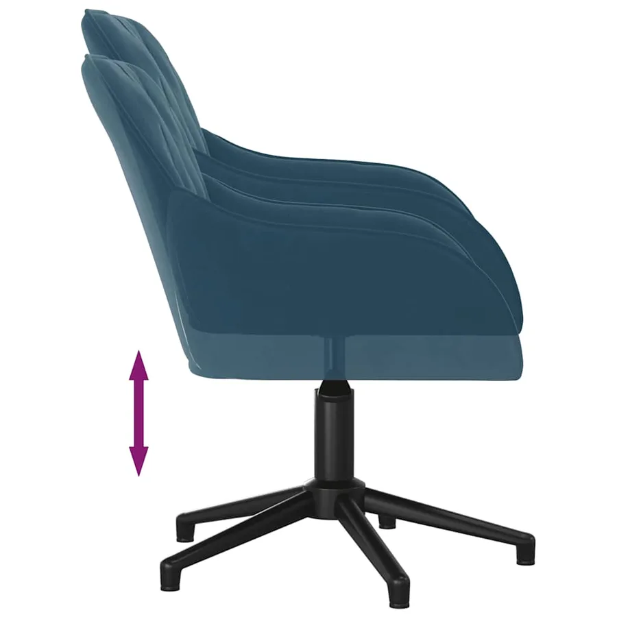 Chaises pivotantes à manger lot de 2 Bleu Velours - 7