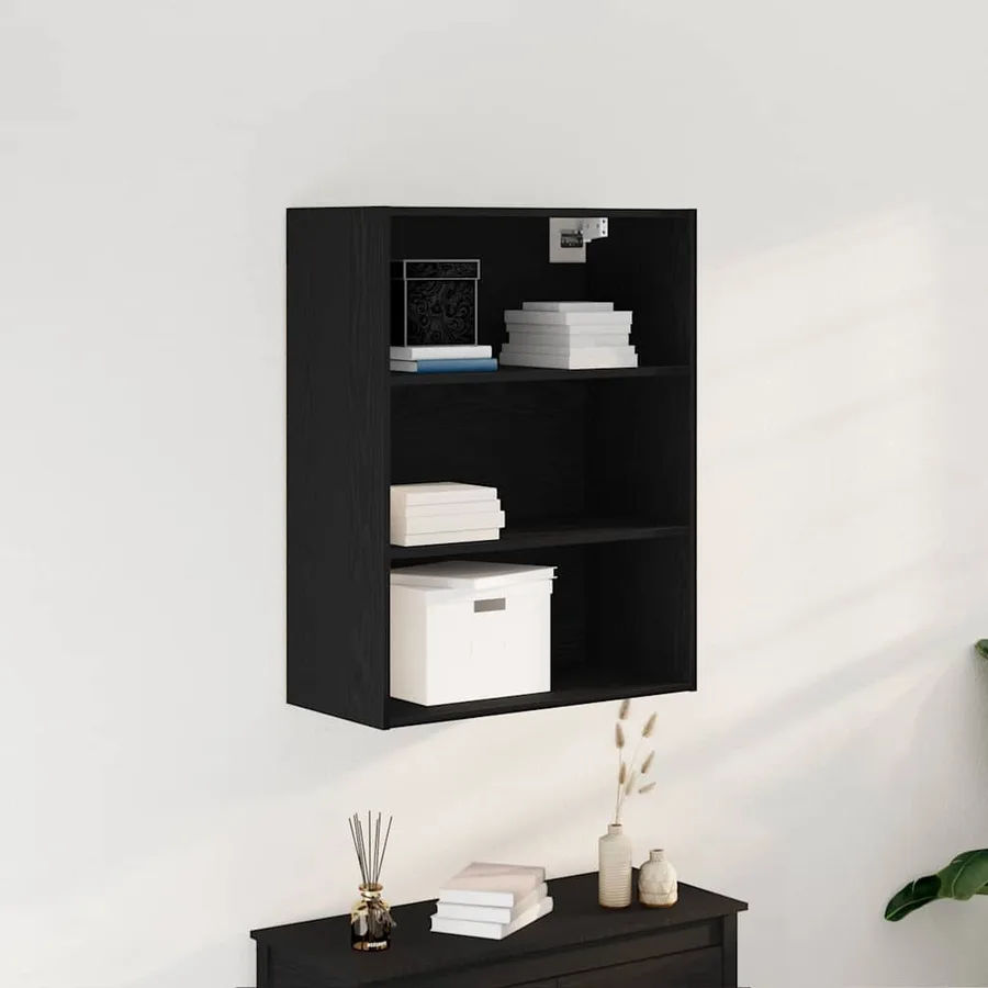 Armoire murale suspendue Chêne noir 69,5 x 32,5 x 90 cm - 4