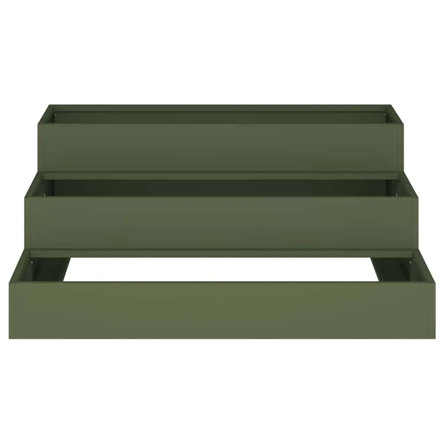 Cache-pot de jardin Vert olive 90 x 90 x 35 cm - 6