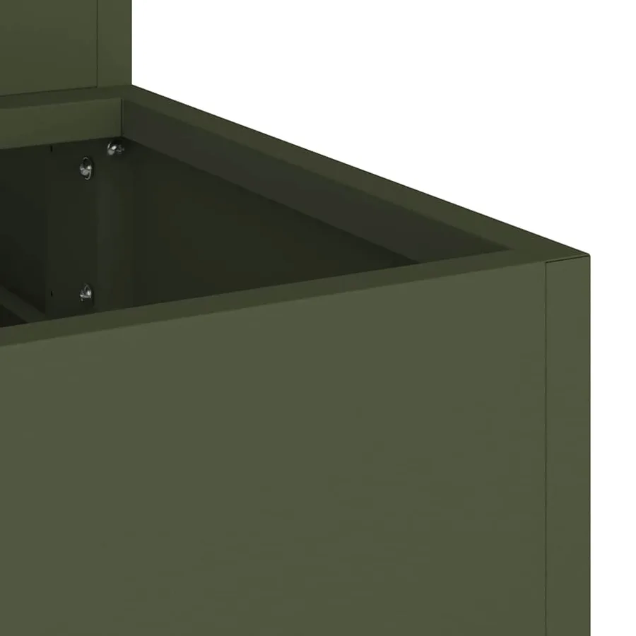 Cache-pot de jardin Vert olive 90 x 90 x 35 cm - 9