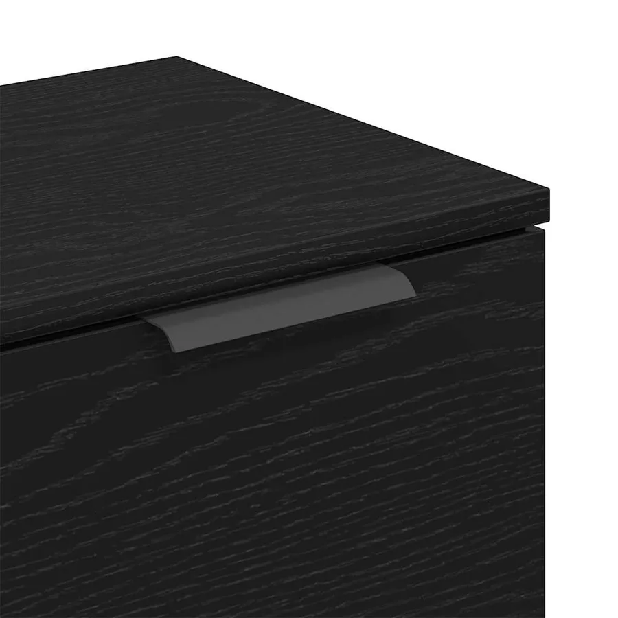 Buffet avec tiroir Chêne noir 60 x 30 x 70 cm Bois d'ingénierie - 9