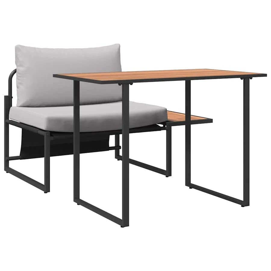 Mobilier de Patio en Acier 2 pcs Gris clair Acier - 2