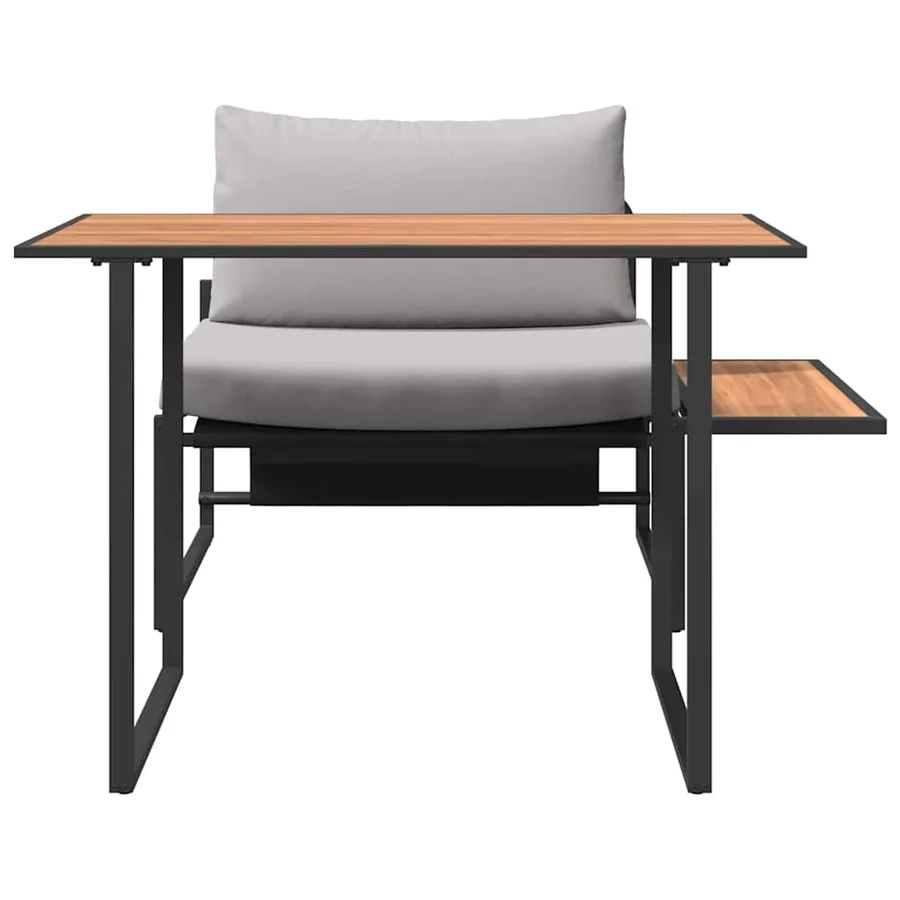 Mobilier de Patio en Acier 2 pcs Gris clair Acier - 7
