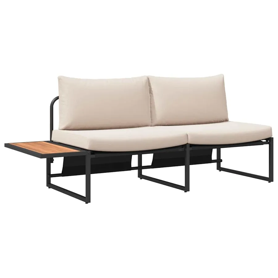 Ensemble de salle à manger pour jardin 3 pcs Taupe Acier - 5