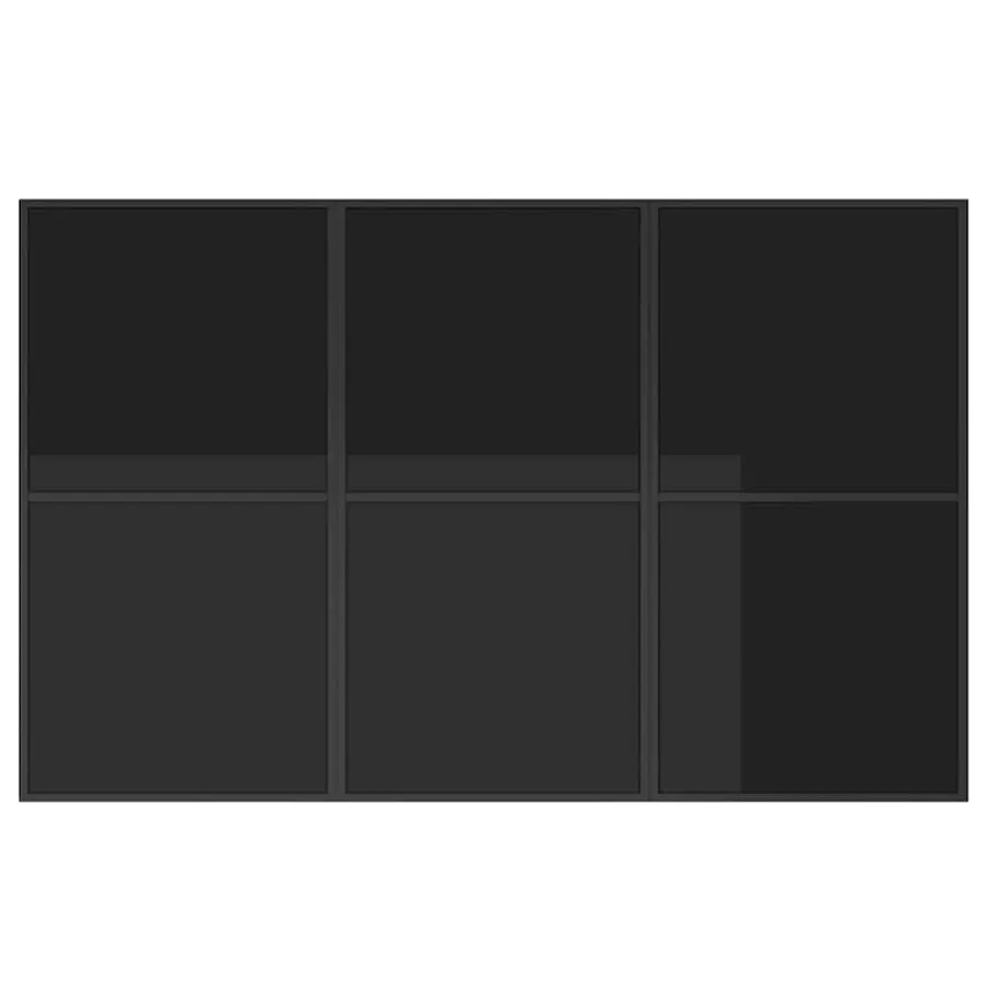 Ensemble de salle à manger pour jardin 7 pcs Noir Acier - 6