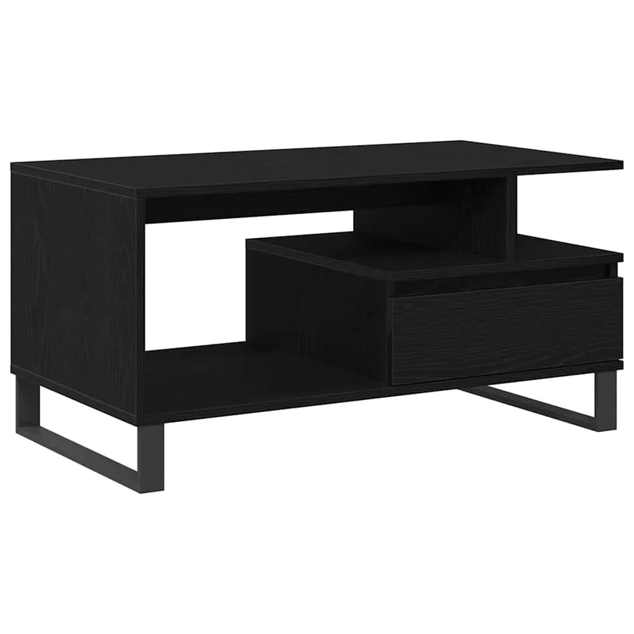 Table basse Chêne noir 90 x 49 x 45 cm Bois d'ingénierie - 2
