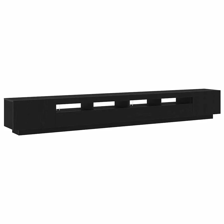 Ensemble meuble TV Montage mural 3 pcs Noir 300 x 35 x 40 cm - 2