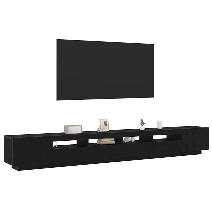 Ensemble meuble TV Montage mural 3 pcs Noir 300 x 35 x 40 cm - 3