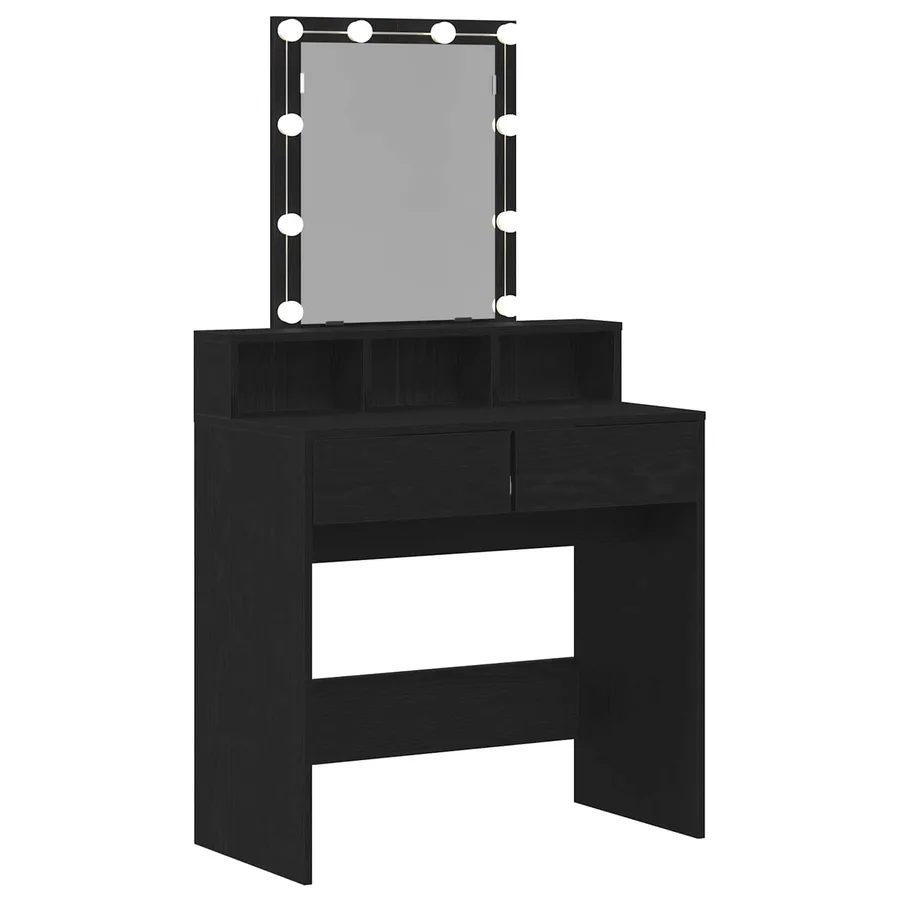 Coiffeuse Chêne noir 80 x 41 x 144,5 cm Bois d'ingénierie - 5