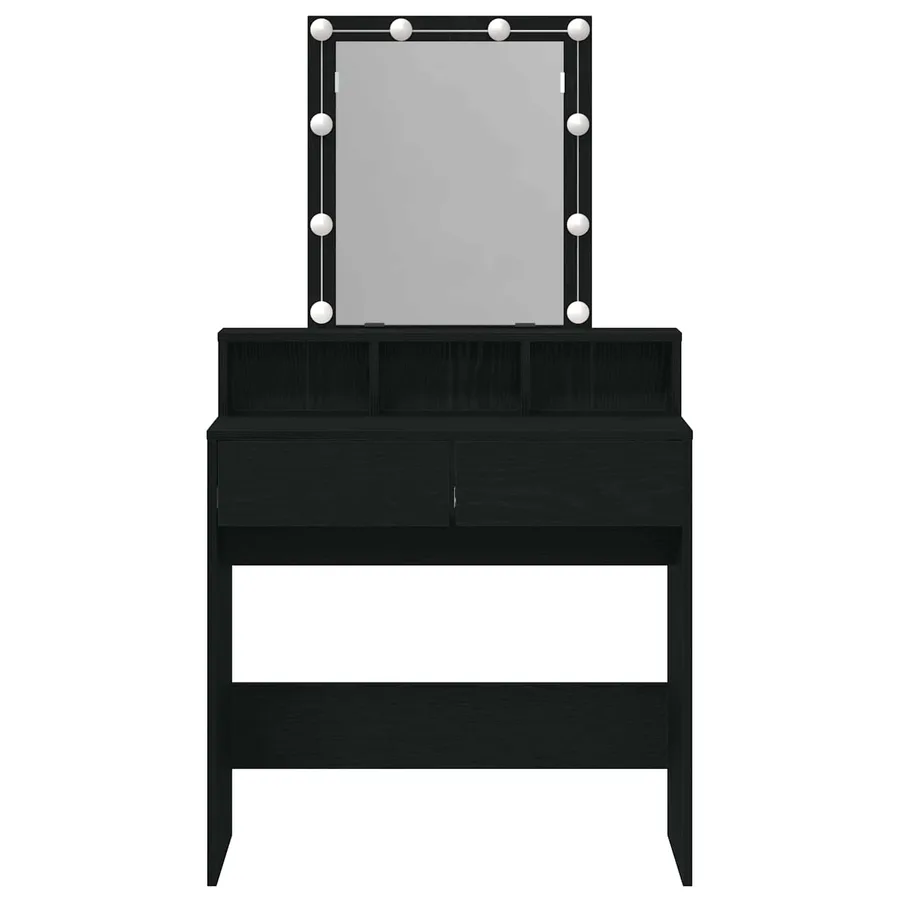 Coiffeuse Chêne noir 80 x 41 x 144,5 cm Bois d'ingénierie - 7