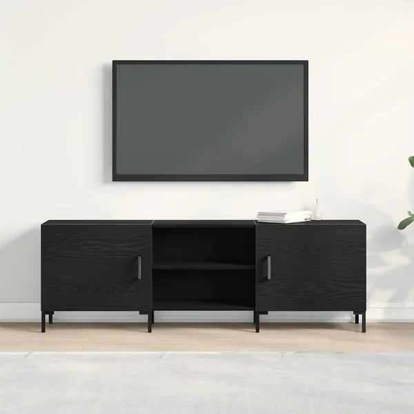 Ensemble meuble TV Montage mural Chêne noir 150 x 30 x 50 cm