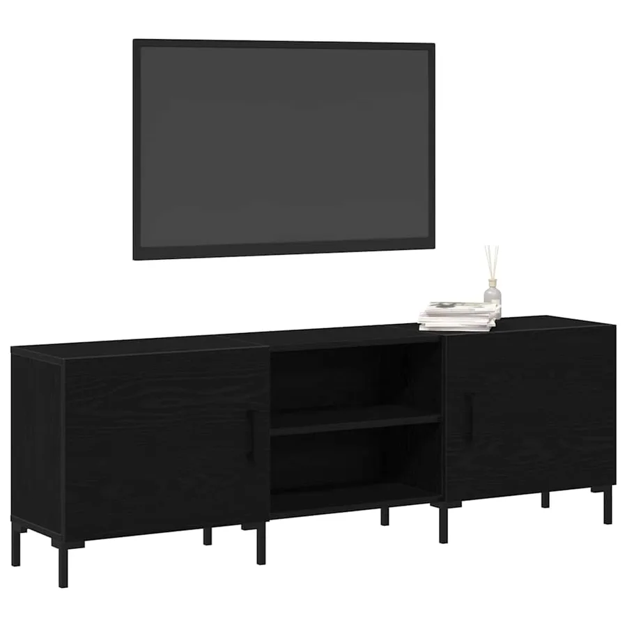 Ensemble meuble TV Montage mural Chêne noir 150 x 30 x 50 cm - 3