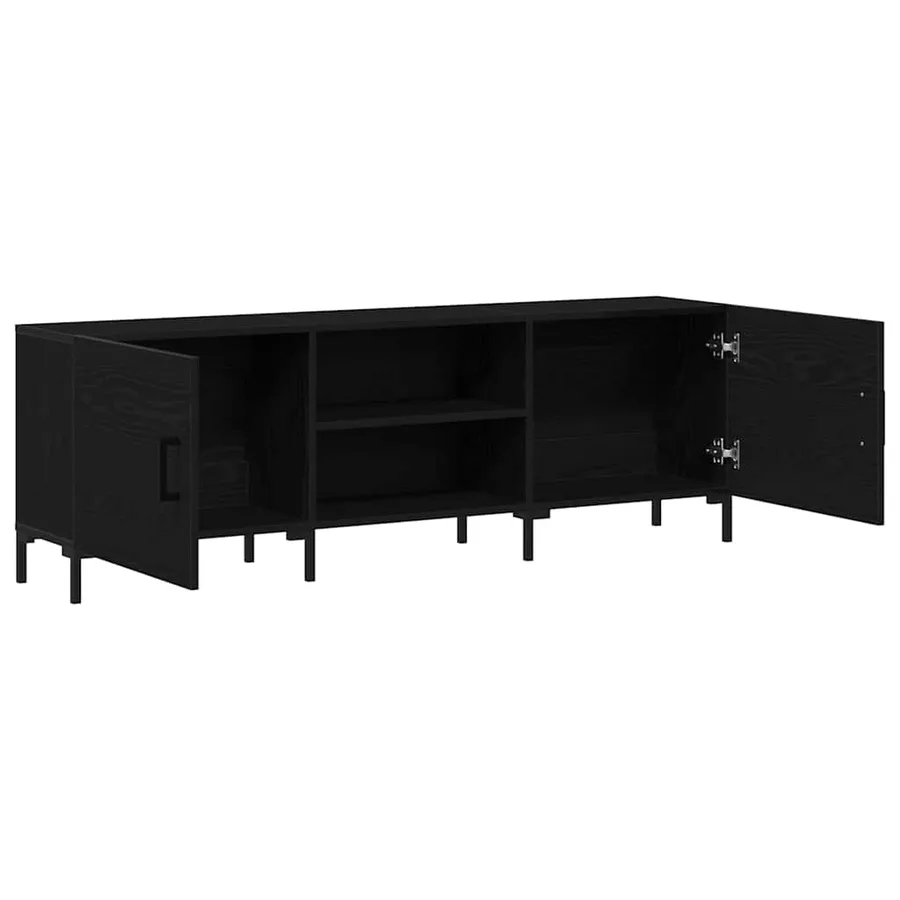 Ensemble meuble TV Montage mural Chêne noir 150 x 30 x 50 cm - 4