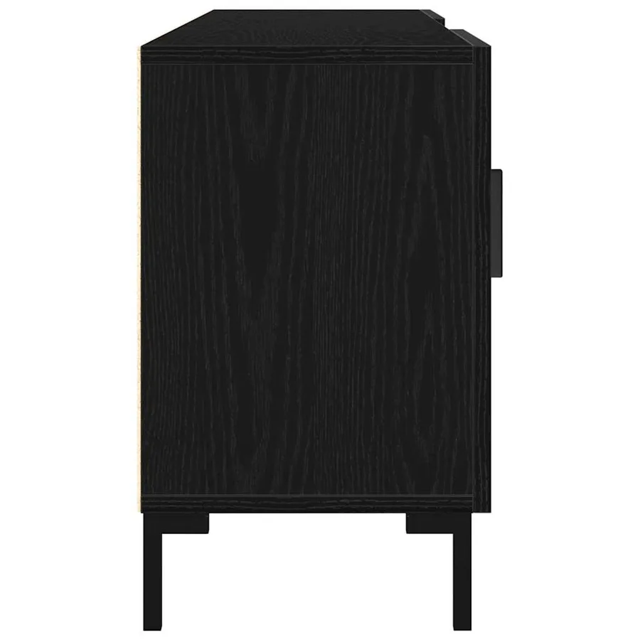 Ensemble meuble TV Montage mural Chêne noir 150 x 30 x 50 cm - 7